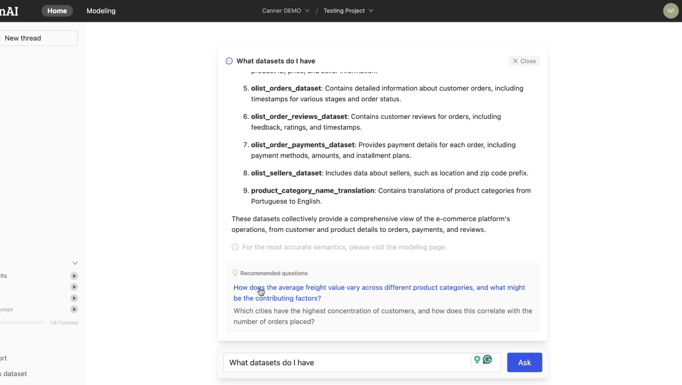 AI data schema exploration