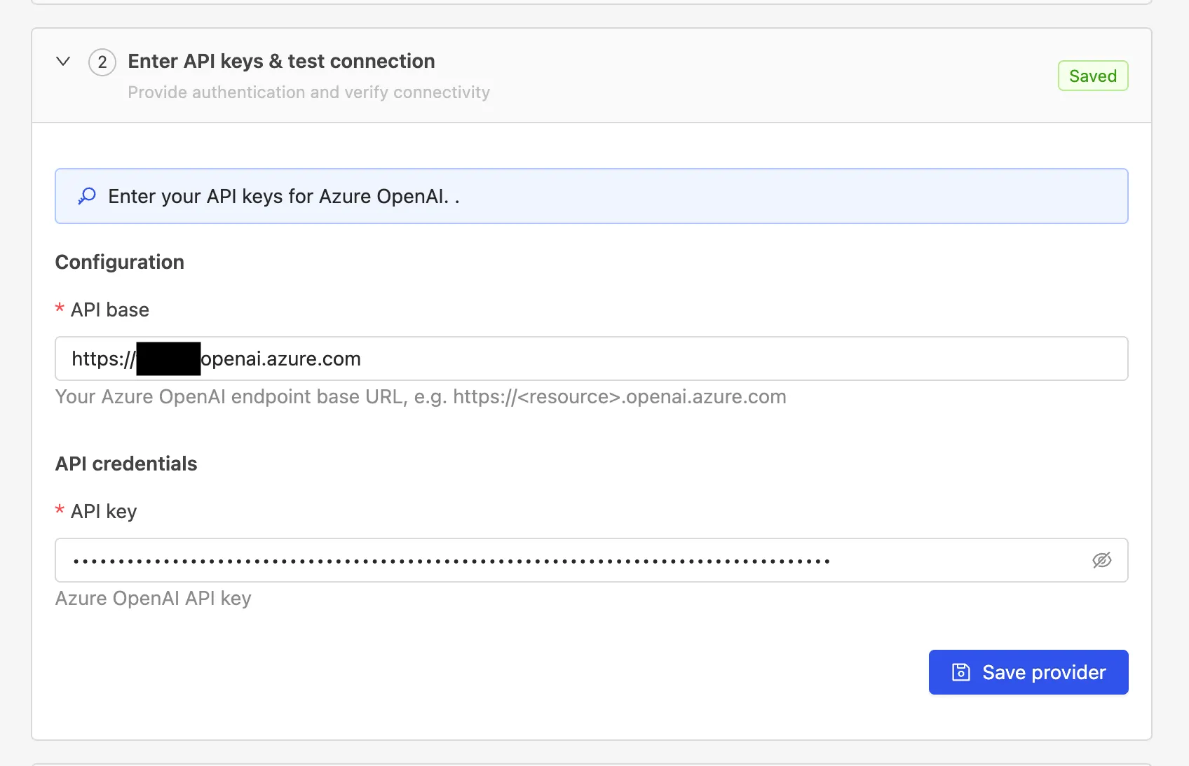 Azure OpenAI API key
