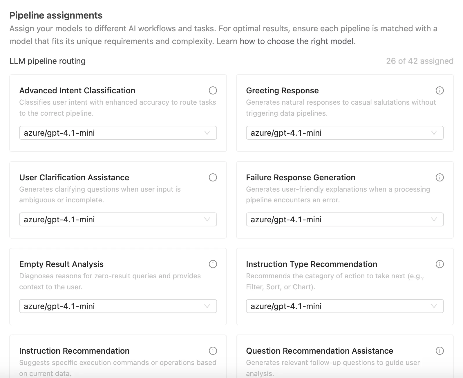 Assign models to pipelines