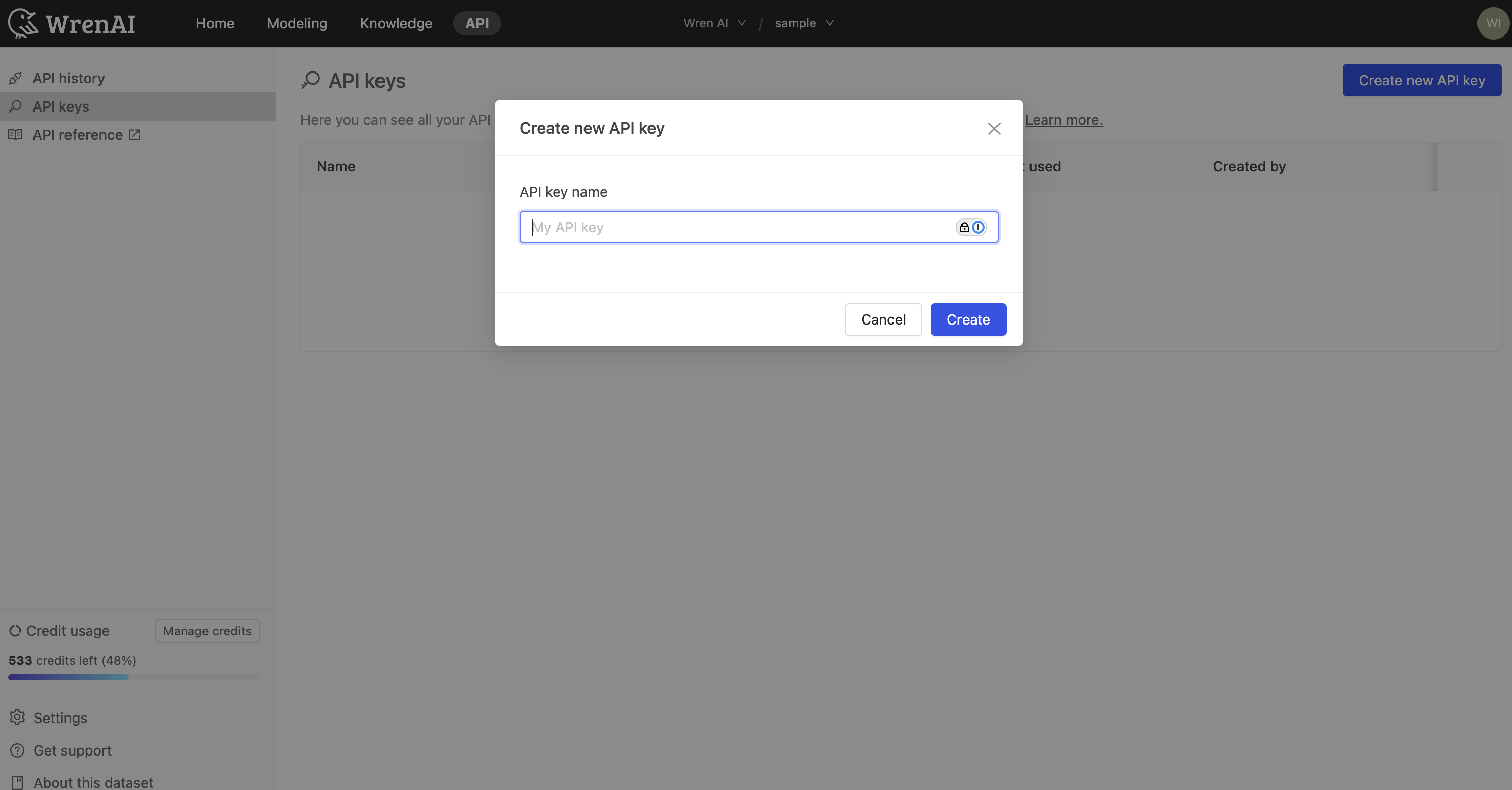 Create API Key