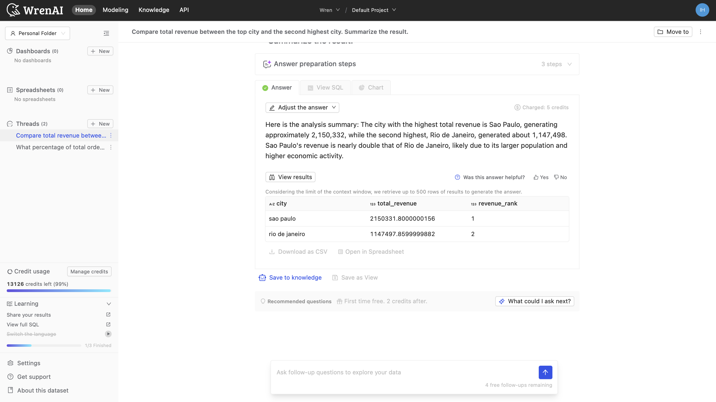 Comparison Summary Standardization Example Result