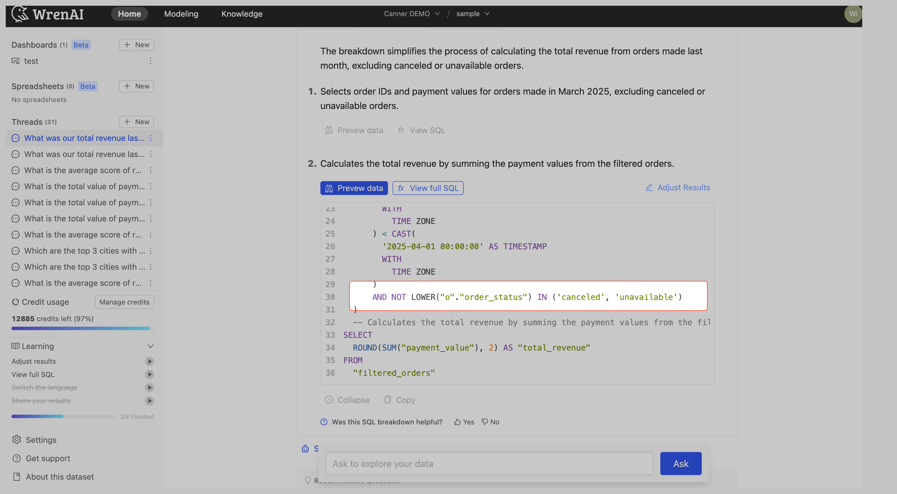Global Instruction Example