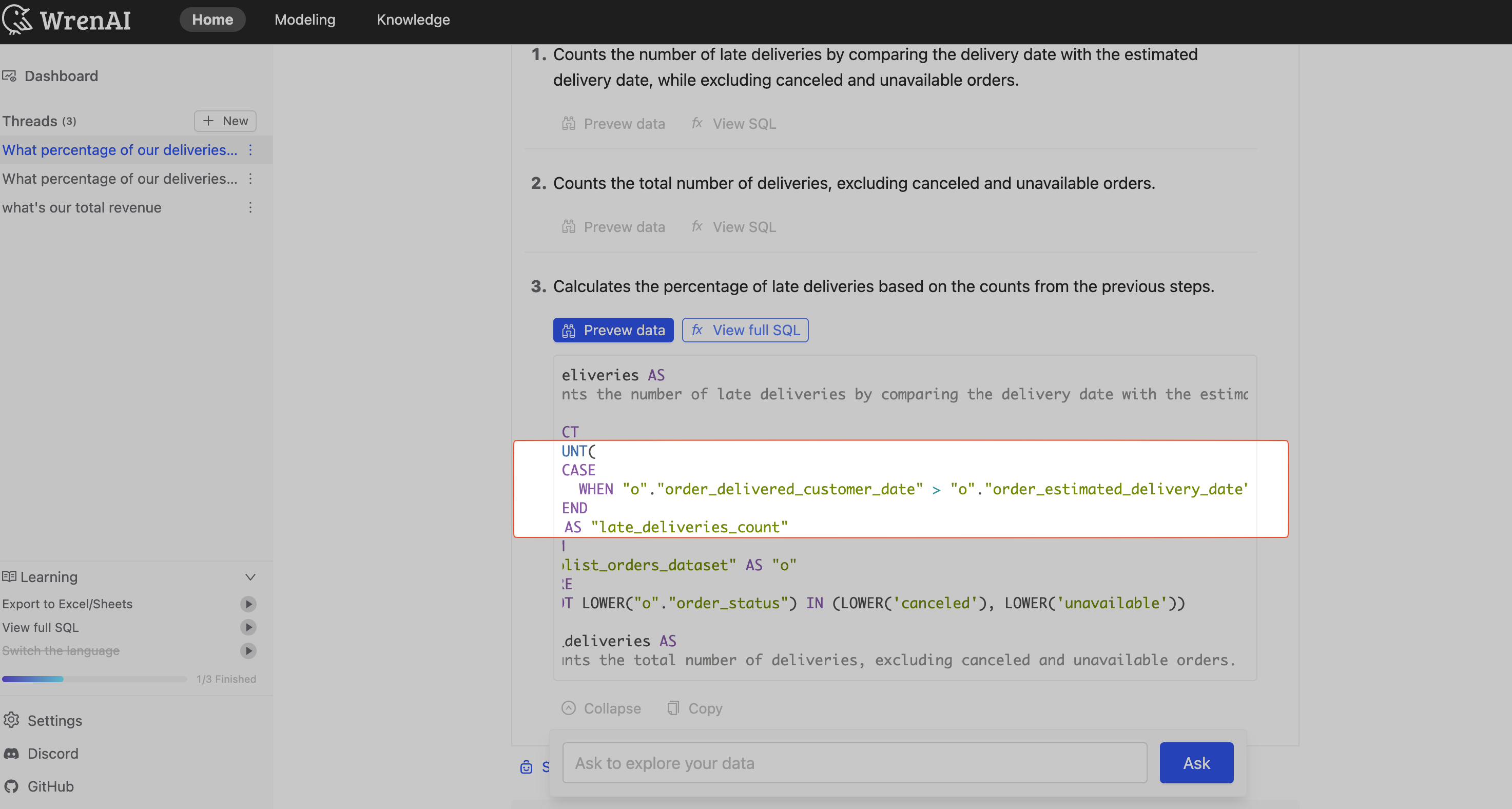 Question-Matching Instruction Example SQL