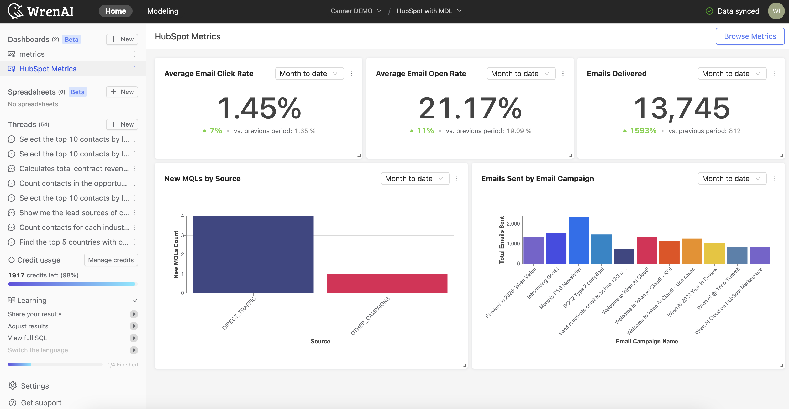 Pre-Built Metrics