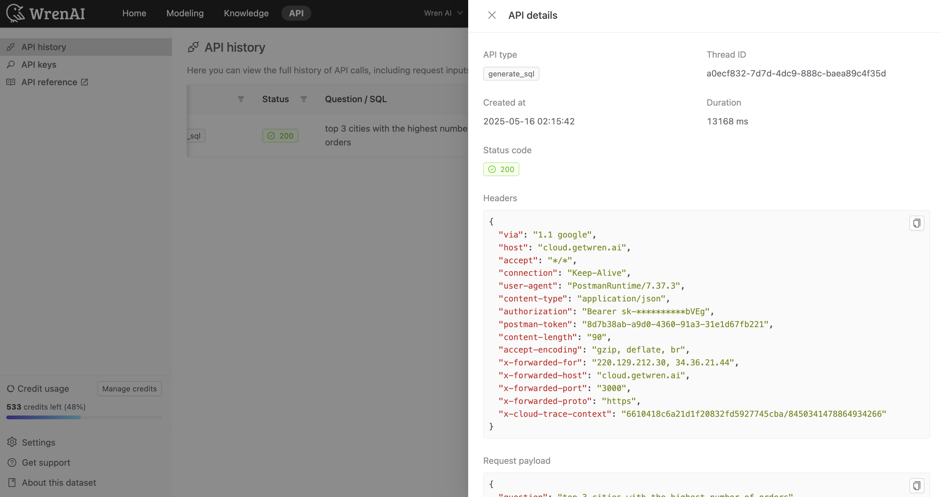 API Request Details
