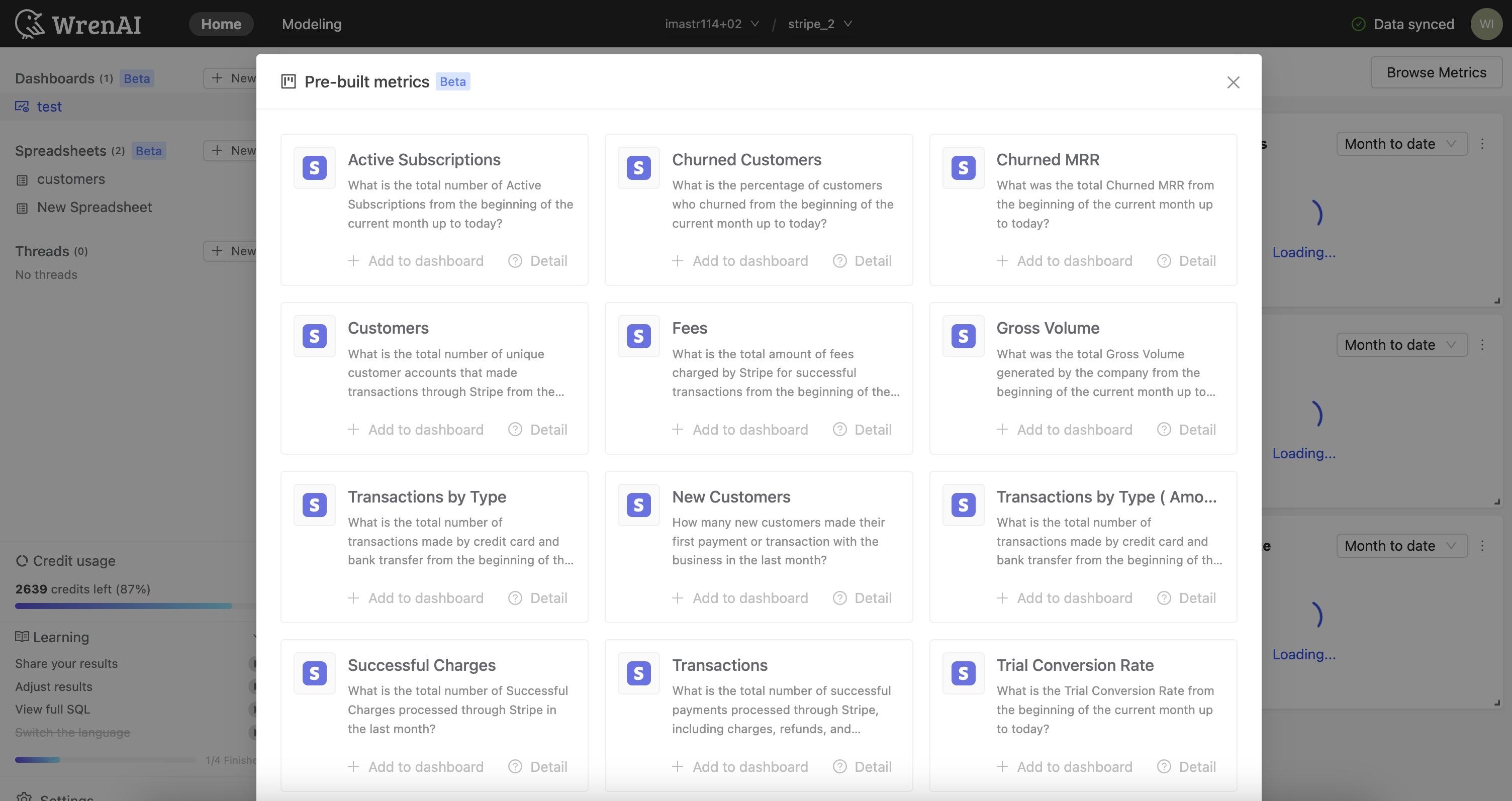 Stripe Metrics