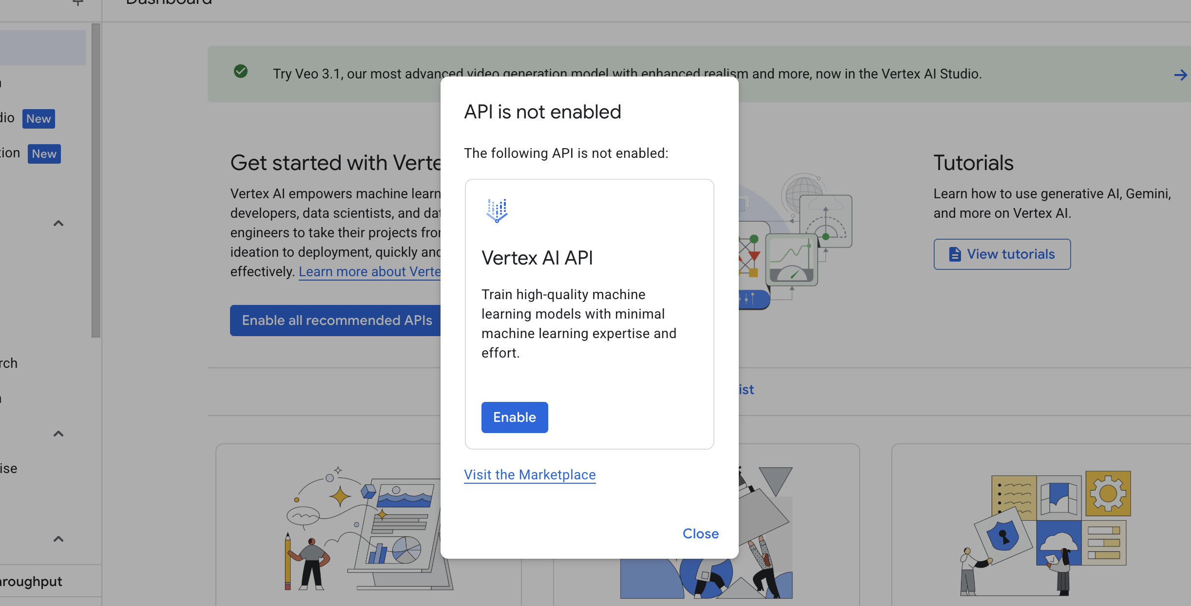 Enable Vertex AI API